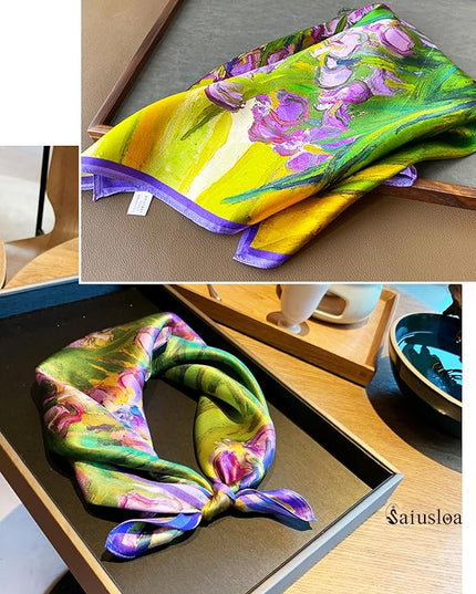 Neck Scarf For Womens Silky Head Scarves Hair Bandanas Square Scarf Fashion Accessories lightweight
