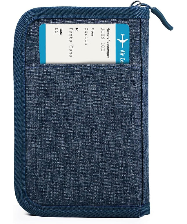 Passport Holder for Travel Essentials, RFID Blocking Protector Passport Wallets, Passport Document Organizer Case for Travel Must Have, Passport Book for Women, Couple, Family Cards, Tickets, ID, Cash