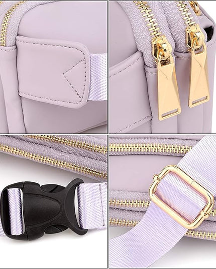 UTO Fanny Pack for Women Crossbody Trendy Fashion Belt Purse Chest Waist Hip Bumbag for Outdoor Shopping Travel Hiking