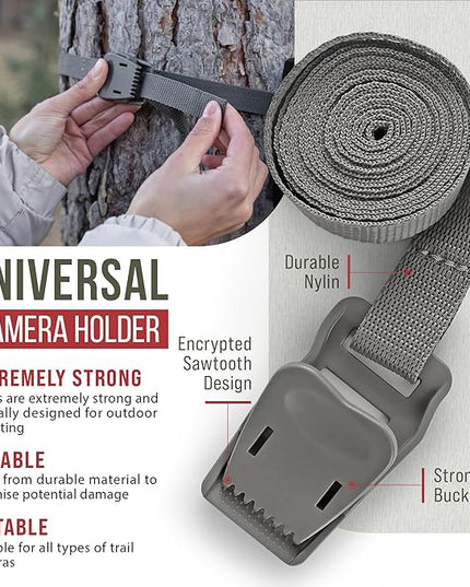 The...Cam Quick Camera Holder EasyStrap-3, Premium 3 Pack Trail Camera Straps,Game Camera Strap,Tree Belts,Durable Nylon Fiber,Hunting Gifts for Men, Hunting Utility Strap for Hanging Trail Cameras