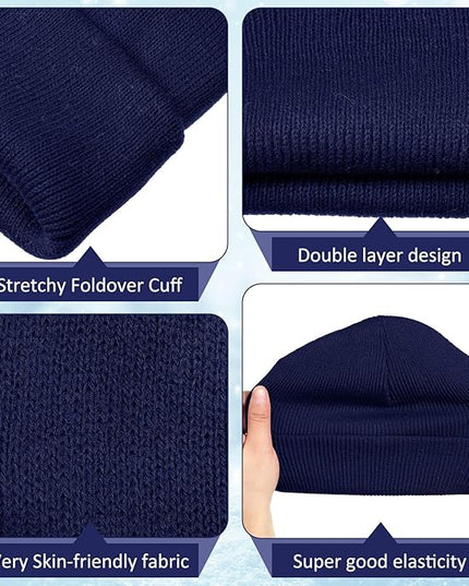 SATINIOR 56 Pcs Bulk Winter Hats and Gloves Set for Homeless Beanies Touchscreen Gloves Knit Cuffed Skull Caps for Men Women