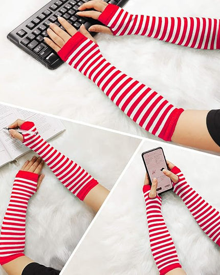 Bienvenu Punk Gothic Rock Long Arm Warmer Fingerless Gloves