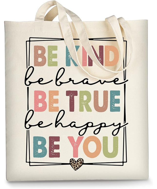 AUSVKAI Canvas Tote Bag Aesthetic for Women, Cute Cloth Cotton Bags for College Shopping Beach Grocery and Trendy Gifts