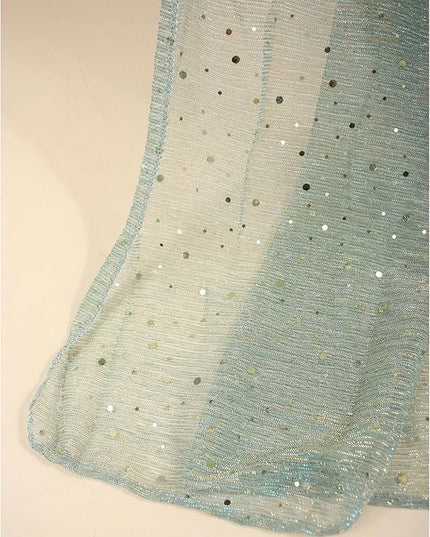 Floerns Women's Sequin Bandana Square Scarf Silk Scarves Mesh Shawl and Wrap for Evening Dresses