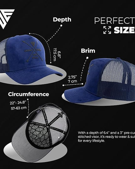 Urban Effort Mesh Back Cap - for Men and Women Baseball Hat 5-Panel Trucker Hat - Great Snapback Closure for Hunting & Hiking