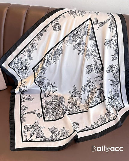 Dailyacc Hair Bandanas Scarf For Women Lightweight Fashion Neck Silk Satin Head Scarves For Sleeping Handbags Scarf