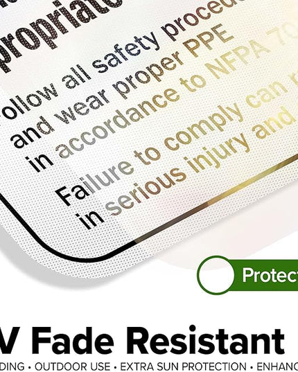 Warning Arc Flash And Shock Hazard Appropriate PPE Required Sign, 12x18 Inches, 3M EGP Reflective .063 Aluminum, Fade Resistant, Made in USA by My Sign Center
