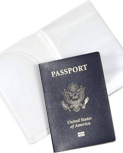 Millennial Essentials unisex-adult Waterproof Clear Passport Cover Plastic Passport Protector Vinyl ID Card Protector Case Holder Travel Pack of 6,