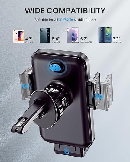 Car Phone Holder - Upgrade Clip Never Fall Air Vent Mount for iPhone Android Smartphone