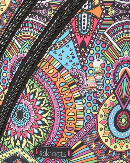 Sakroots On The Go Sling Bag for Women in Eco-Twill, Large Convertible Crossbody Backpack With Main Zipper Closer, Made From Recycled Materials - Rainbow Wanderlust Nd