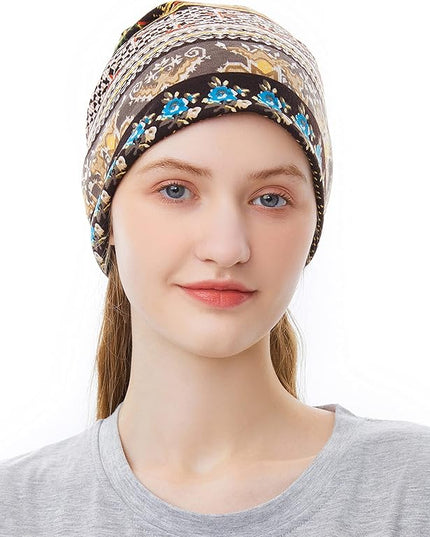ELLEWIN Cotton Slouchy Beanie Hip-Hop Soft Lightweight Running Beanie Adult Dwarf Hats Chemo Cap for Men Women
