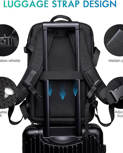 Carry on Backpack for Women Men 40L Flight Approved Travel Backpack Fit 17 Inch Laptop with USB Charging Expandable Business Weekender