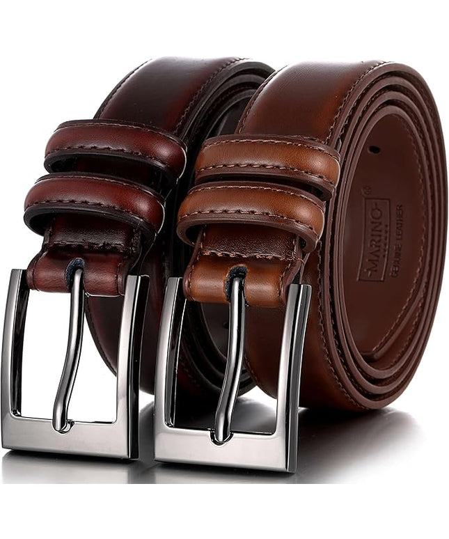 Marino’s Premium Belt Men, Genuine Leather Dress Belt for Men, Casual Mens Belt in Gift Box