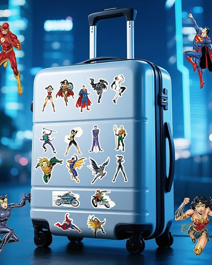 Superhero Stickers for Water Bottles – 50PCS Cartoon Stickers for Kids, Teens, Adults – Waterproof Vinyl Decal Sticker for Laptops, Phones, Skateboards, Scrapbooks, Party Favors, Gifts
