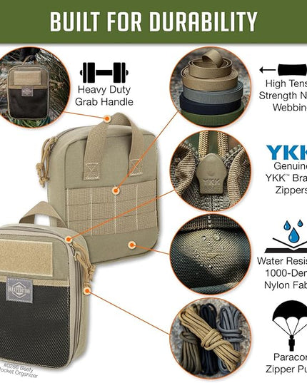 MAXPEDITION Beefy Pocket Organizer, Compact, MOLLE-Compatible, 1000D Nylon Tactical Pouch, Everyday Carry Tool and Gear Storage for Outdoor, Tactical, Survival, 0266