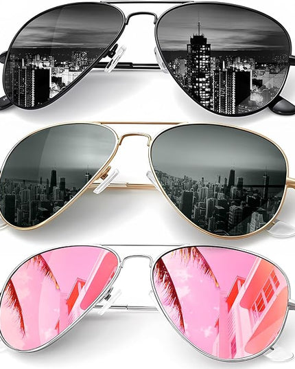 KALIYADI Classic Aviator Sunglasses for Men Women Driving Sun glasses Polarized Lens UV Blocking