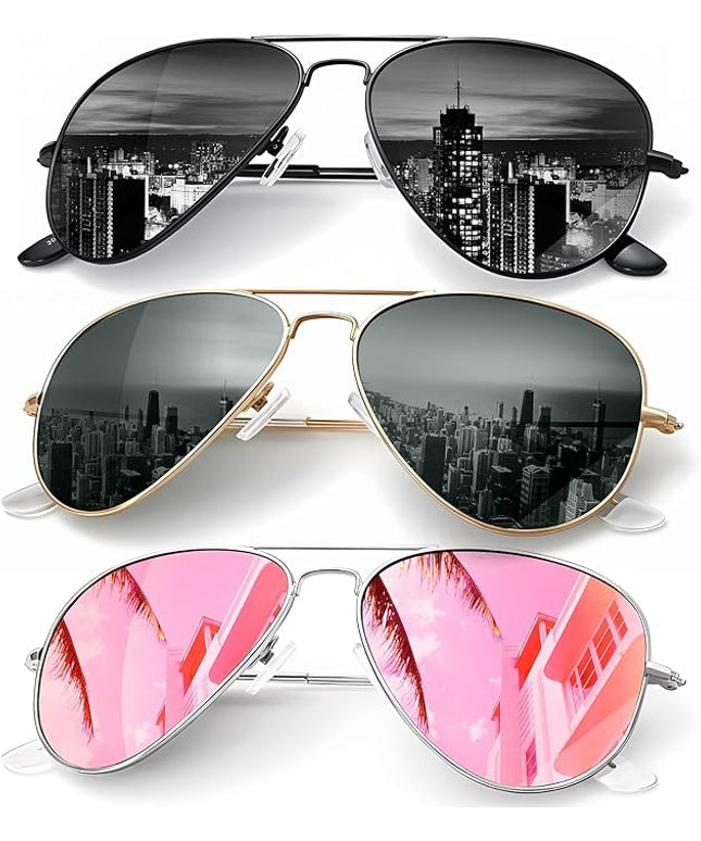 KALIYADI Classic Aviator Sunglasses for Men Women Driving Sun glasses Polarized Lens UV Blocking