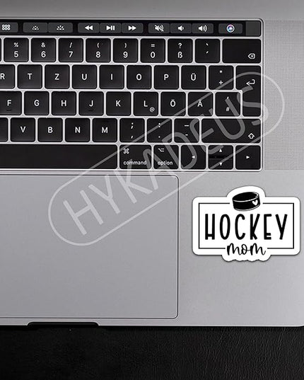 (3PCS) Hockey Mom Stickers – Waterproof Vinyl Decals for Water Bottle, Car, Tumbler, Phone Case, Scrapbook, Laptop– Cute Hockey Mom Gift for Moms, Mamas & Grandmas – Size 3" x 2.1"