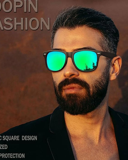 Joopin Square Sunglasses Polarized UV Protection Trendy Designer Sun Glasses Men Women