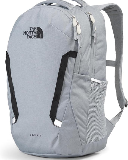 The North Face Vault Everyday Laptop Backpack - Commuter Travel Bag, Water-Repellent Finish, Spacious Compartment, Mid Grey Dark Heather/TNF Black-NPF, One Size