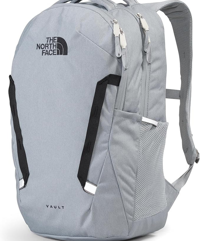 The North Face Vault Everyday Laptop Backpack - Commuter Travel Bag, Water-Repellent Finish, Spacious Compartment, Mid Grey Dark Heather/TNF Black-NPF, One Size