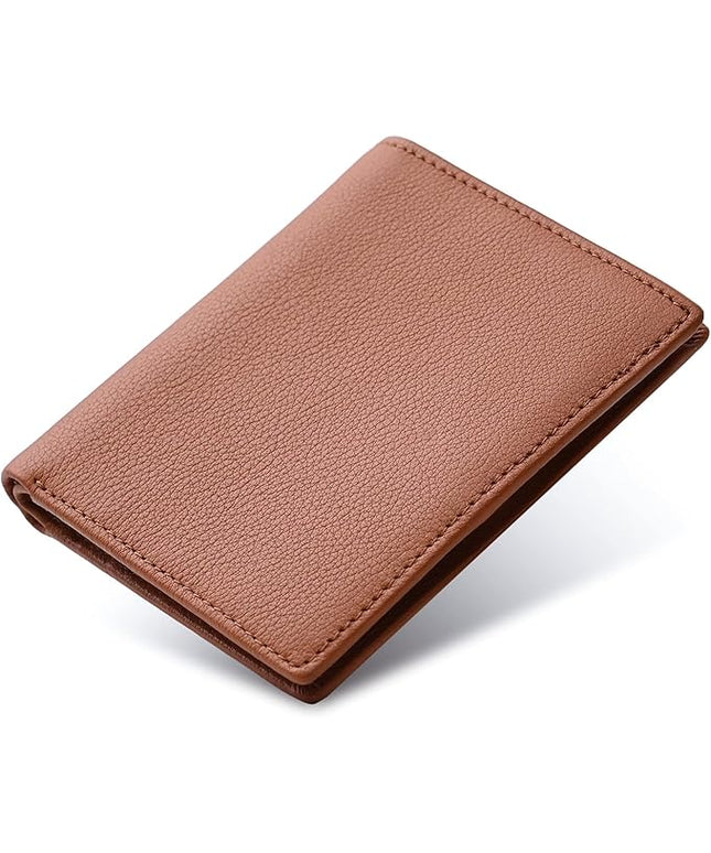 Bveyzi Ultra Slim Small RFID Wallet for Women, Leather Tiny Thin Bifold Pocket Ladies Wallet