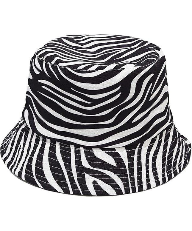 Mashiaoyi Unisex Print Double-Side-Wear Reversible Bucket Hat