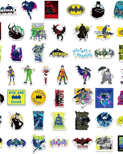 Batman Stickers for Water Bottles – 50PCS Superhero Vinyl Stickers for Kids, Teens, Adults - Waterproof Vinyl Decal Sticker for Laptop, Phone, Skateboard, Scrapbook, Party Favors, Gifts