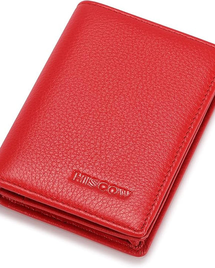 Leather Business Card Case Holder for Men & Women, Italian Calfskin