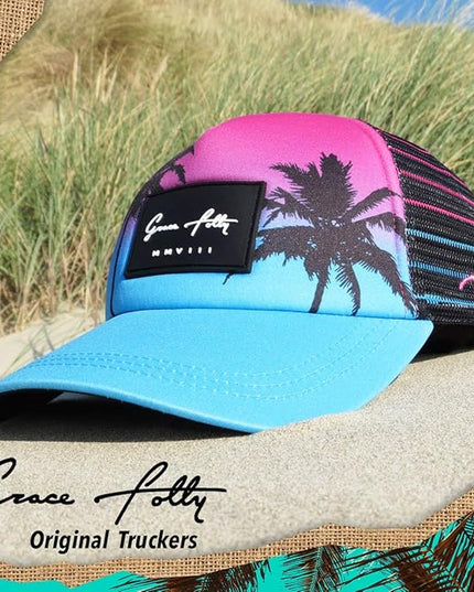 Grace Folly Foam Trucker Hat Snapback Mesh Baseball Cap for Men or Women