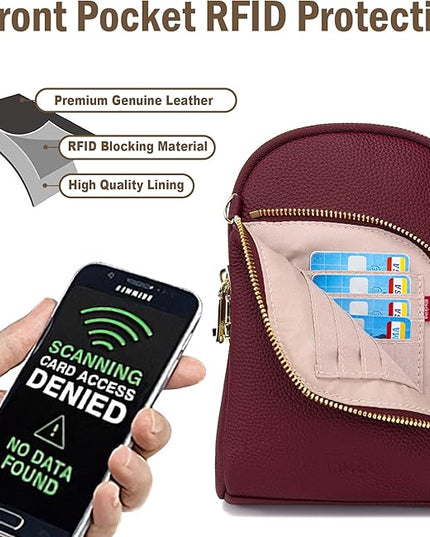 INICAT RFID Blocking Sling Bag Anti Theft Crossbody Bags Women Valentine's Day Gifts Travel Purses Vegan Leather