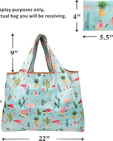 allydrew Large Foldable Tote Nylon Reusable Grocery Bags