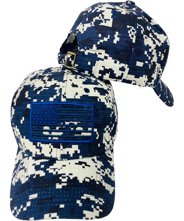 Roytrense Embroidered American Flag Unisex Baseball Cap (100% Cotton)