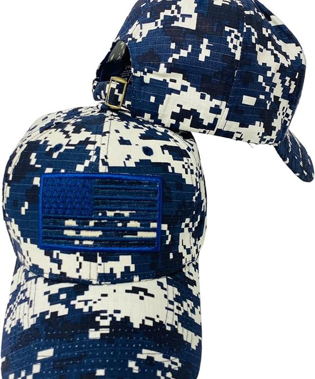 Roytrense Embroidered American Flag Unisex Baseball Cap (100% Cotton)