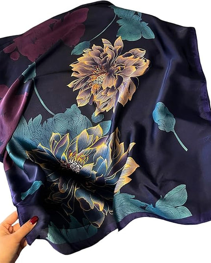 Headscarf Large Square Scarf 35" Fashion Scarves Silk Feeling Hair Wrapping Scarfs Hairscarf BA16