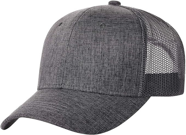 TSSGBL 2 Pack Snapback Trucker Baseball Hats Mesh Back Adjustable Blank Ball Caps for Men Women