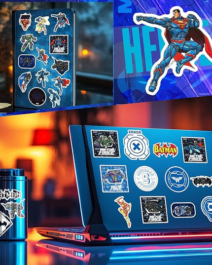 Superhero Stickers for Water Bottles - 50PCS Stickers for Boys, Teens, Adults - Sticker Waterproof for Laptop, Phone, Skateboard, Scrapbook, Party Favors, Gifts