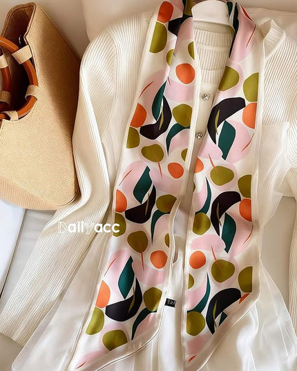 Dailyacc Hair Scarf for Women Fashion Silky Satin Headscarf Wrap Breathable Lightweight Neck Scarves For Handbag