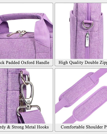 Voova Laptop Bag Case 15 15.6 16 Inch, Computer Sleeve Messenger Bag with Shoulder Strap Expandable Waterproof Business Briefcase for Men Women to Work Travel School, Fit 14-16 Inch Laptop, Lavender