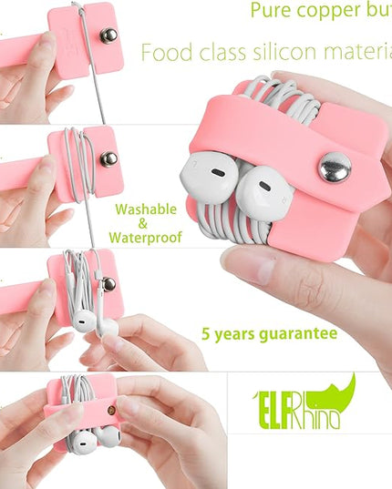 Cord Organizer Earbuds Holder Earphone Wrap Earphones Organizer Headset Headphone Earphone Wrap Winder Cord Manager Cable Winder Set of 2