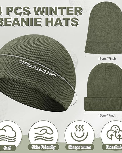 Winter Beanie Hats Bulk for Men Women Beanie Cap for Donation Cozy Knitted Cuffed Skull Cap Gift Soft Ski Hat