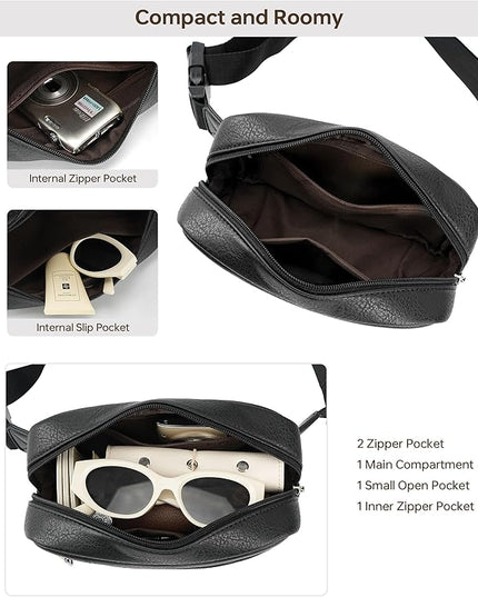 GOINSOUND Fanny Packs Belt Bag For Women Men Everywhere Small Fashion Crossbody Bags Waist Pack Vegan Leather Waterproof Cute Sling Chest Bag For Women