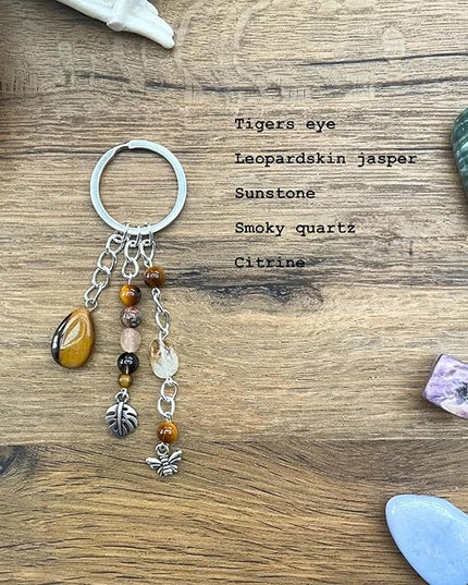Cute Crystal Keychains Boho Key Rings for Car Keys Kawaii Bag Accessories Charms Bling Healing Teardrop Keyring Handmade