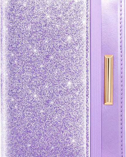 Passport Holder Cover Travel RFID Blocking Passport Cover Rose Gold Cute Flowers Passport Wallet with Elastic Band for Women