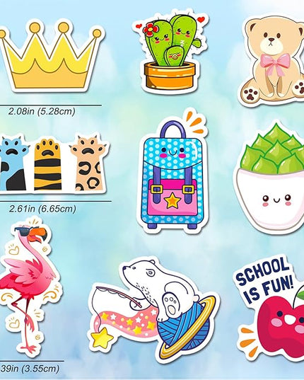 300 PCS Cute Stickers Vsco Stickers for Water Bottles Waterproof Cute Stickers for Kids Teens Girls Aesthetic Vinyl Stickers for Water Bottles Flask Phone Laptop Skateborad Stickers, Sticker Pack