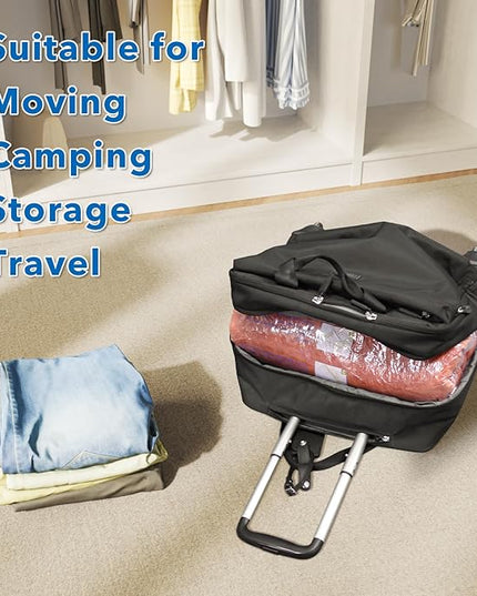 12 Pack Compression Bags for Travel | Vacuum Seal Storage Bags for Luggage & Dirty Clothes | Travel Packing Space Saver Bags for Suitcases & Home Organization | MEIQIHOME