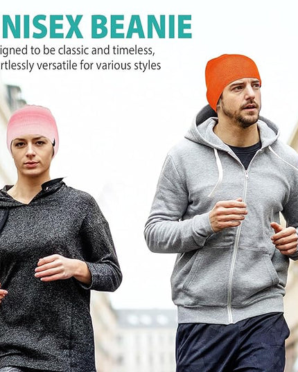 Beanie for Men, Soft Cotton Beanie for Women, Warm Unisex Winter Hat, Running Skull Cap for Cold Weather Activities