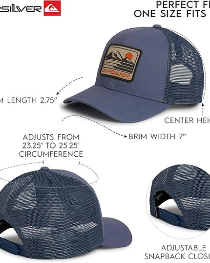 Quiksilver Men's Premium Cotton Adjustable Snap Back Logo Baseball Cap