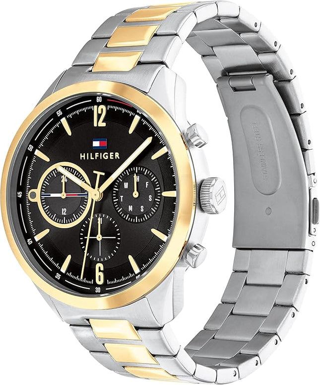 Tommy Hilfiger Men's Multifunction Watch – Stainless Steel, Classic Quartz Timepiece
