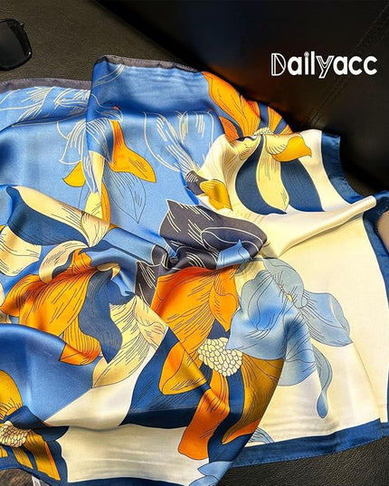 Dailyacc Hair Bandanas Scarf For Women Lightweight Fashion Neck Silk Satin Head Scarves For Sleeping Handbags Scarf